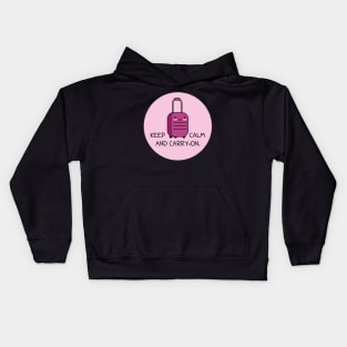 Keep Calm and Carry-On Kids Hoodie